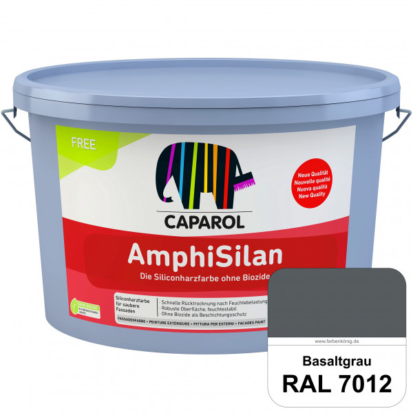 AmphiSilan FREE (RAL 7012 Basaltgrau) Mineralmatte Fassadenfarbe in spezieller Siliconharz-Bindemitt