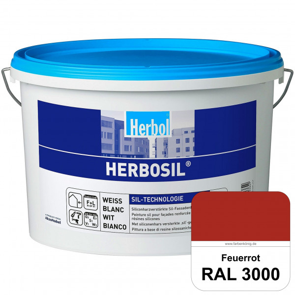 Herbosil (RAL 3000 Feuerrot) streiflichtunempfindliche siliconharzverstärkte Fassadenfarbe