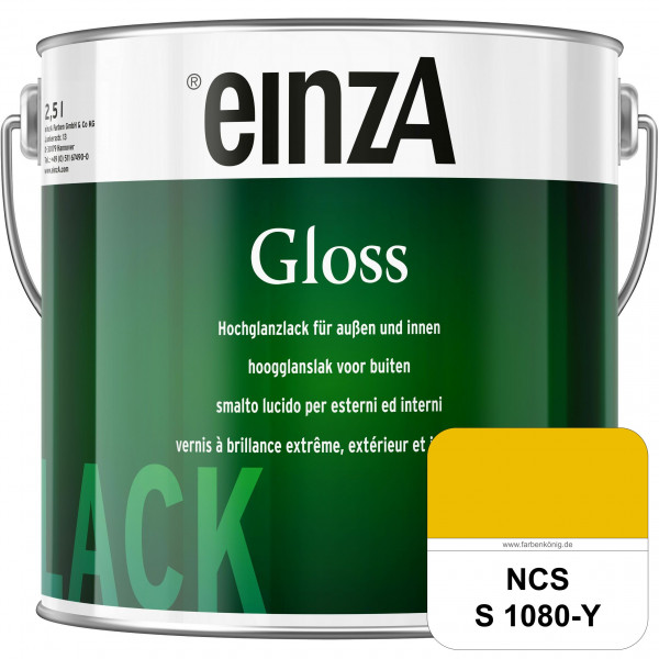 einzA Gloss (NCS S 1080-Y) Hochwertiger Alkydharzlack in Premium-Qualität, hochglänzend.