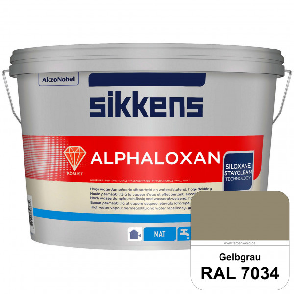 Alphaloxan (RAL 7034 Gelbgrau) Professionelle Siliconharz-Fassadenfarbe (außen)
