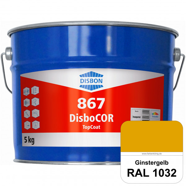 DisboCOR 867 TopCoat (RAL 1032 Ginstergelb) Anwendungsfreundliche Korrosionsschutz-Deckbeschichtung