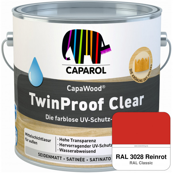 CapaWood® TwinProof Clear (RAL 3028 Reinrot) - ersetzt Capadur TwinProof
