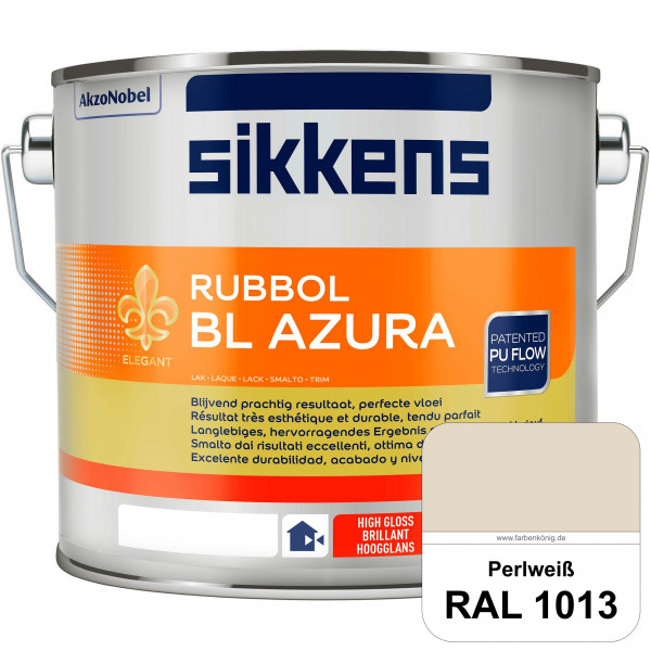 Rubbol BL Azura (RAL 1013 Perlweiß) PU-Hochglanzlack (wasserbasiert) innen & außen