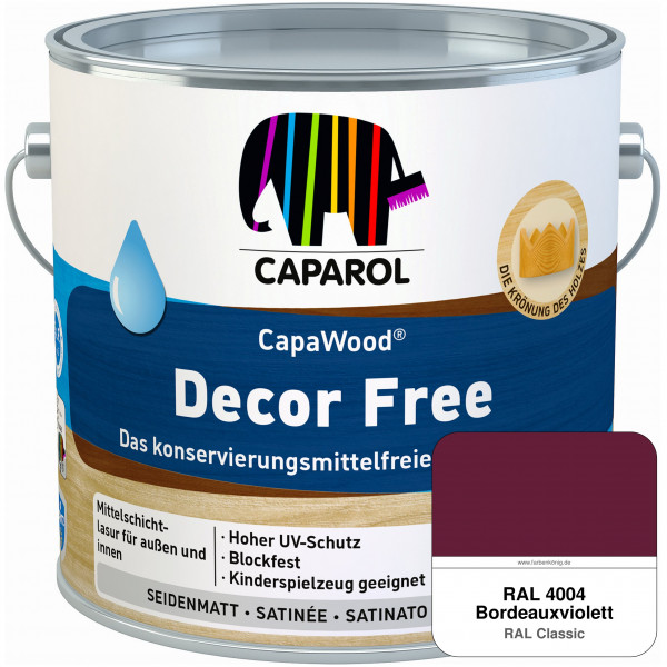 CapaWood® Decor Free (RAL 4004 Bordeauxviolett) - ersetzt Capadur DecorLasur KF
