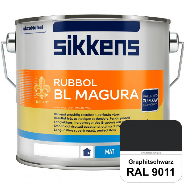 Rubbol BL Magura (RAL 9011 Graphitschwarz) matter PU-Lack (wasserbasiert) innen & außen