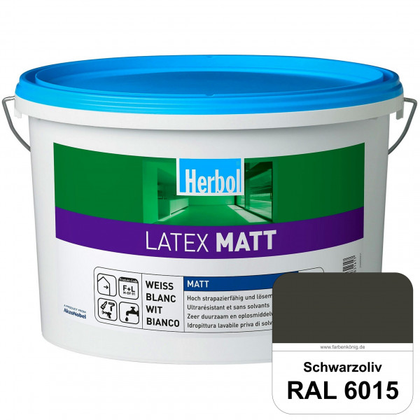 Latex Matt (RAL 6015 Schwarzoliv) Matte Latexfarbe mit hoher Strapazierfähigkeit