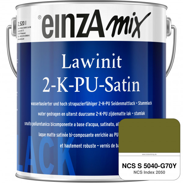 einzA Lawinit 2-K-PU Satin Stammlack (NCS S 5040-G70Y)