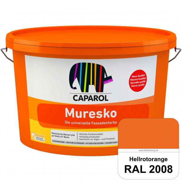 Muresko (RAL 2008 Hellrotorange) Silanisierte Reinacrylat-Fassadenfarbe auf SilaCryl®-Basis