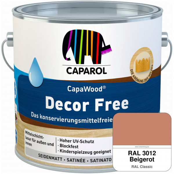CapaWood® Decor Free (RAL 3012 Beigerot) - ersetzt Capadur DecorLasur KF