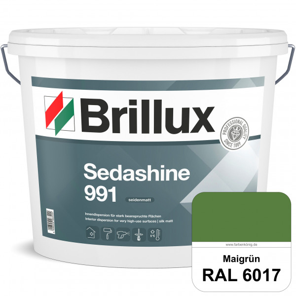 Sedashine 991 (RAL 6017 Maigrün) Seidenmatte Innendispersion für hoch strapazierfähige & gut reinigu
