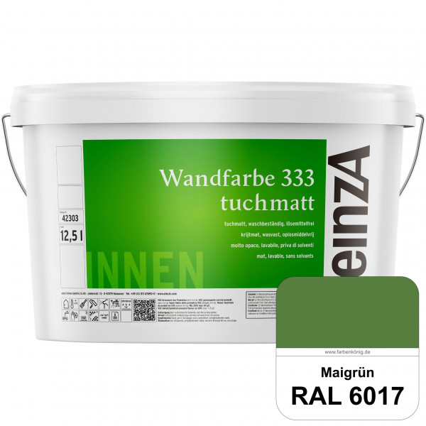 einzA Wandfarbe 333 tuchmatt (RAL 6017 Maigrün) Hochdeckende, waschbeständige Wandfarbe