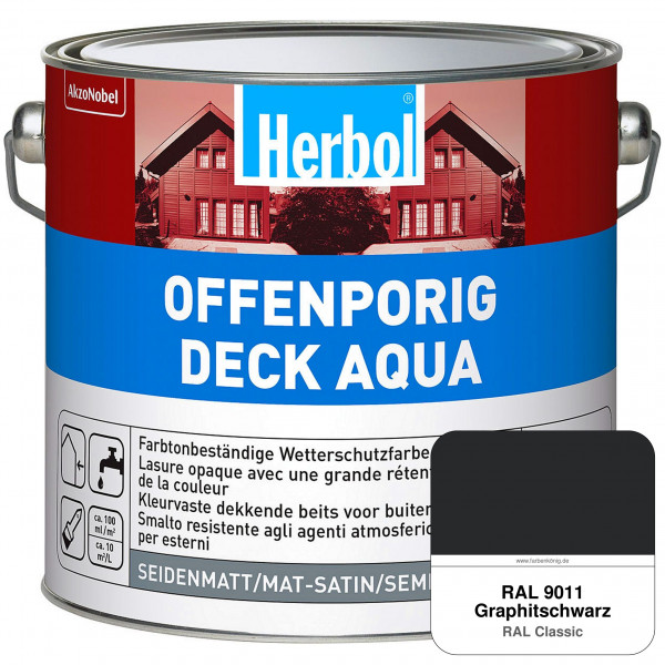 Offenporig-Deck Aqua (RAL 9011 Graphitschwarz)