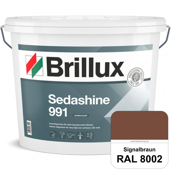 Sedashine 991 (RAL 8002 Signalbraun) Seidenmatte Innendispersion für hoch strapazierfähige & gut rei