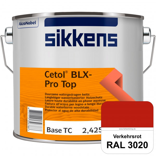 Cetol BLX-Pro Top (RAL 3020 Verkehrsrot) Seidenglänzende & wasserdampfdurchlässige Dickschichtlasur