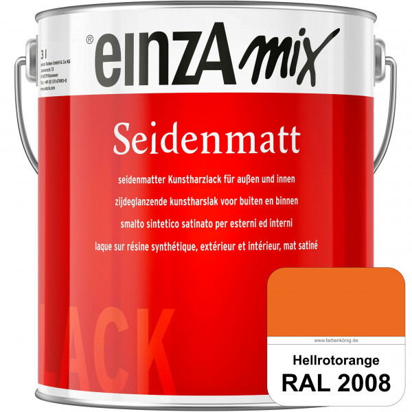 einzA Seidenmatt (RAL 2008 Hellrotorange) Lösemittelhaltiger Seidenmattlack