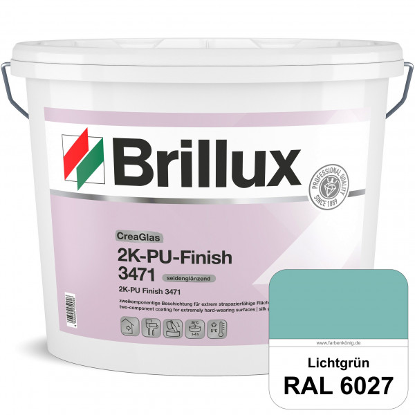 CreaGlas 2K-PU-Finish 3471 (RAL 6027 Lichtgrün) seidenglänzende 2K-Beschichtung für extrem robuste D