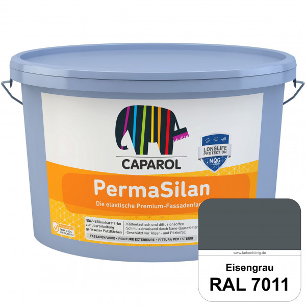 PermaSilan (RAL 7011 Eisengrau) Elastische, diffusionsoffene Fassadenfarbe mit integrierter Nano-Qua