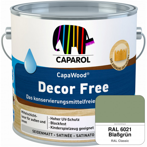 CapaWood® Decor Free (RAL 6021 Blassgrün) - ersetzt Capadur DecorLasur KF