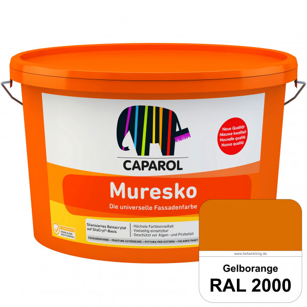 Muresko (RAL 2000 Gelborange) Silanisierte Reinacrylat-Fassadenfarbe auf SilaCryl®-Basis