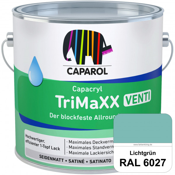 Capacryl TriMaXX Venti (RAL 6027 Lichtgrün) Der blockfeste Allrounder für Fenster & Türen