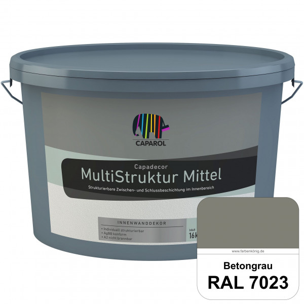 Capadecor MultiStruktur mittel (RAL 7023 Betongrau) quarzgefüllte Zwischen- und Schlußbeschichtung i