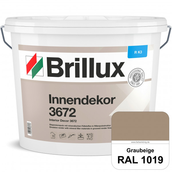 Innendekor ELF R-K3 3672 (RAL 1019 Graubeige) Kratzputz zur Erzielung dekorativer und strapazierfähi