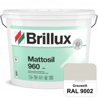 Mattosil Fassadenfarbe 960 (RAL 9002 Grauweiß) wetterbeständige, matte und siliconverstärkte Dispers