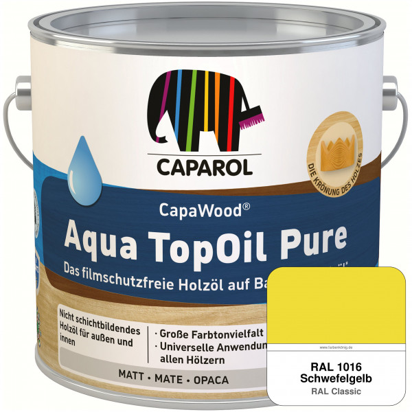 CapaWood® AquaTopOil Pure (RAL 1016 Schwefelgelb) - ersetzt CapaGreen Holz-Öl Aqua