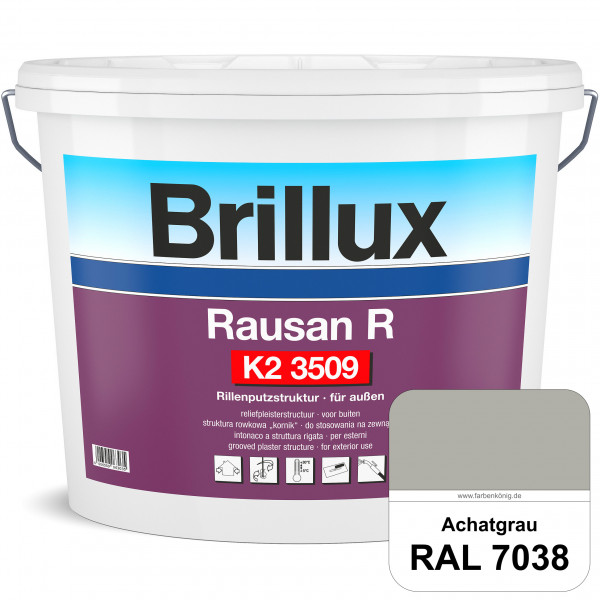 Rausan R K2 3509 (RAL 7038 Achatgrau) organisch gebundener Rillenputz für dekorative & wetterbeständ