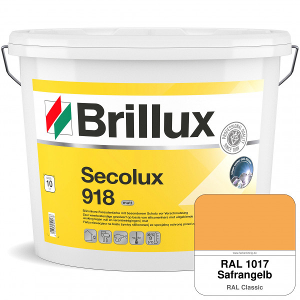 Secolux 918 TSR-Formel (RAL 1017 Safrangelb) für den Einsatz auf WDVS - ehemals Silicon-Fassadenfarb