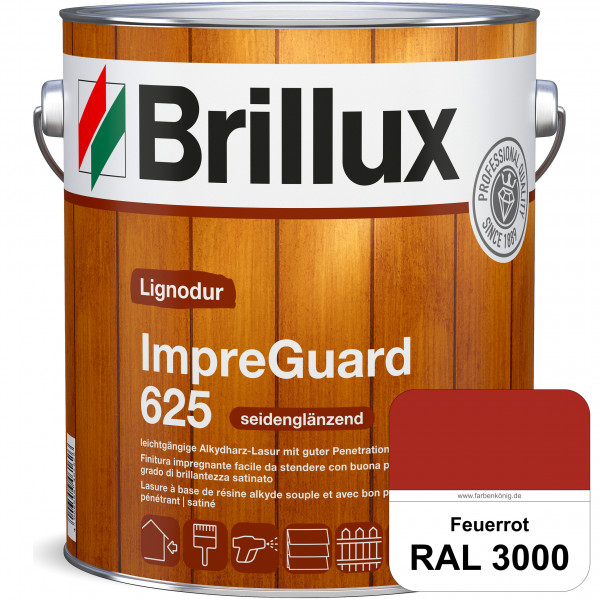 ImpraGuard 625 (RAL 3000 Feuerrot) imprägnierende Lasur (lösemittelhaltig) für allen Laub- und Nadel