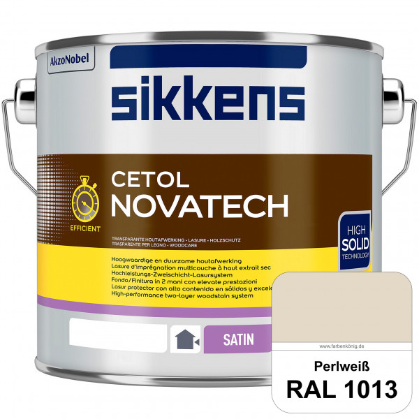 Cetol Novatech (RAL 1013 Perlweiß) lösemittelreduzierte & seidenglänzend (außen)