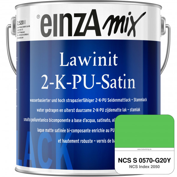 einzA Lawinit 2-K-PU Satin Stammlack (NCS S 0570-G20Y)