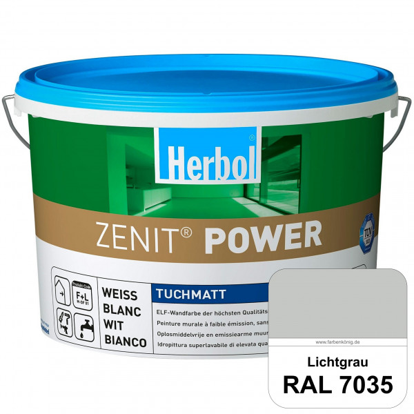 Herbol Zenit Power (RAL 7035 Lichtgrau) Superdeckende ELF-Wandfarbe