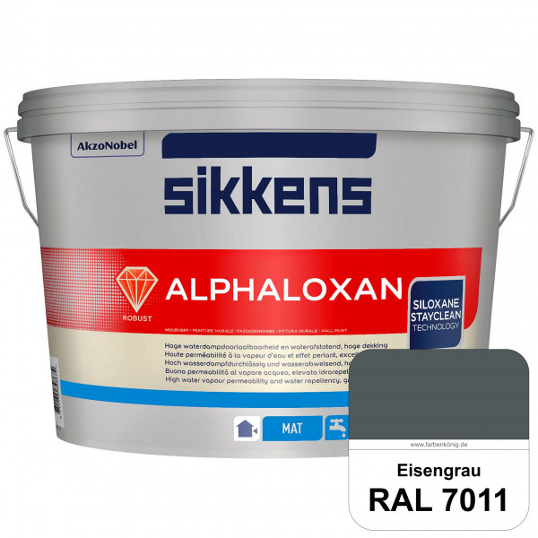 Alphaloxan (RAL 7011 Eisengrau) Professionelle Siliconharz-Fassadenfarbe (außen)