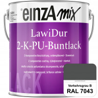 einzA LawiDur 2-K-PU-Buntlack - Seidenglanz (RAL 7043 Verkehrsgrau B)