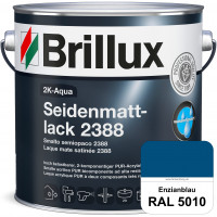 2K-Aqua Seidenmattlack 2388 (RAL 5010 Enzianblau) mechanisch und chemisch hoch belastbar für außen &