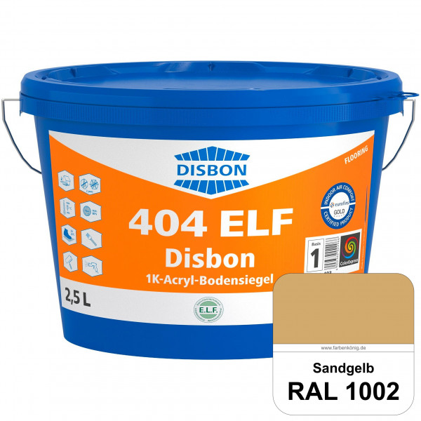 Disbon 404 ELF 1K-Acryl-Bodensiegel (RAL 1002 Sandgelb) 1K PU-verstärkte, emissions- und lösemittelf