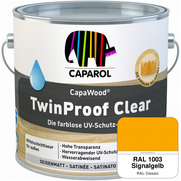 CapaWood® TwinProof Clear (RAL 1003 Signalgelb) - ersetzt Capadur TwinProof