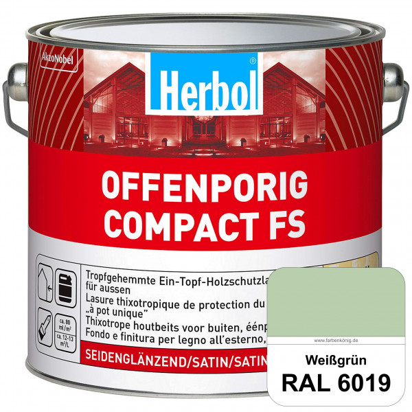 Offenporig Compact FS (RAL 6019 Weißgrün) Rationelle & thixotrope Ein-Topf-Holzlasur (außen)