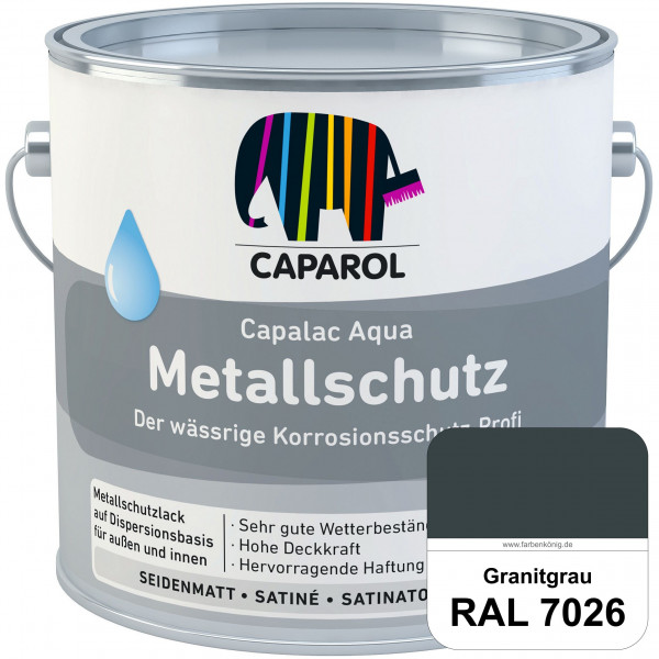 Capalac Aqua Metallschutz (RAL 7026 Granitgrau) wasserbasierter Korrosionsschutz für Stahl & verzink