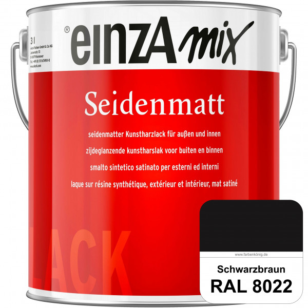 einzA Seidenmatt (RAL 8022 Schwarzbraun) Lösemittelhaltiger Seidenmattlack