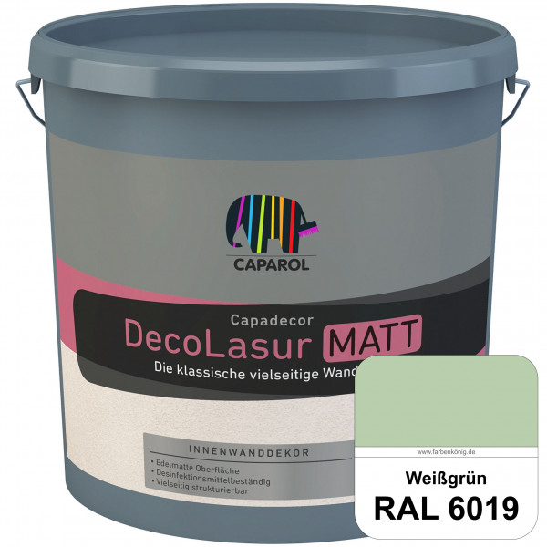 Capadecor DecoLasur Matt (RAL 6019 Weißgrün) Matte Lasurfarbe auf Dispersionsbasis (innen)