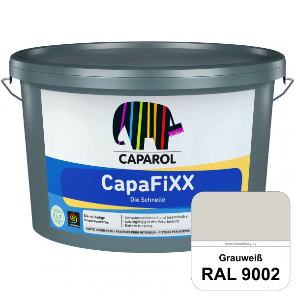 CapaFixx (RAL 9002 Grauweiß) Vielseitig einsetzbare und lösemittelfreie matte Innenfarbe
