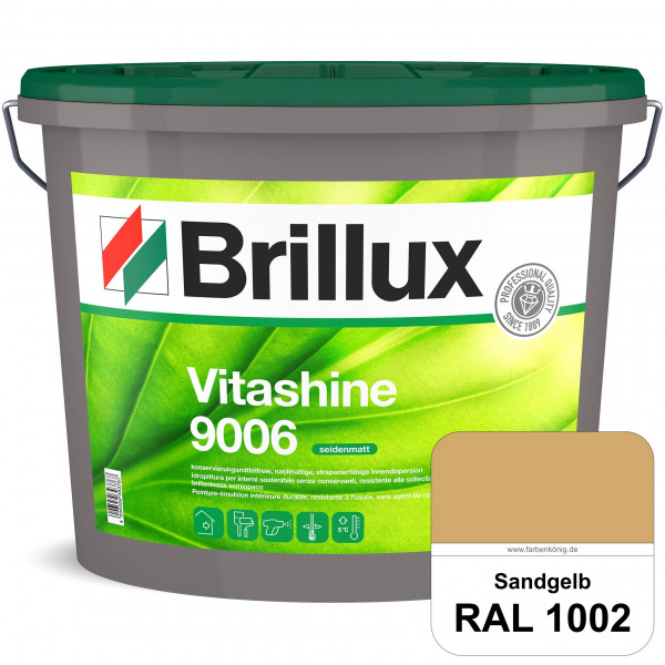 Vitashine 9006 (RAL 1002 Sandgelb) hochwertige konservierungsmittelfreie und seidenmatte Innendisper