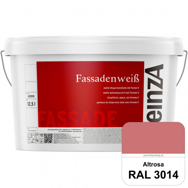einzA Fassadenweiß (RAL 3014 Altrosa) Sil-Fassadenfarbe gegen Schmutz & Vergrünung