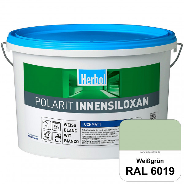 Polarit Innensiloxan (RAL 6019 Weißgrün) Die Mineralmatte mit Super-Flächenwirkung für streiflichtem