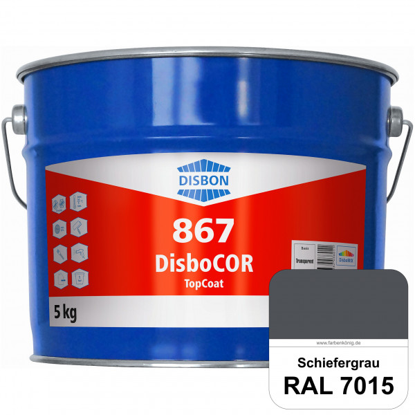 DisboCOR 867 TopCoat (RAL 7015 Schiefergrau) Anwendungsfreundliche Korrosionsschutz-Deckbeschichtung