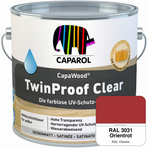 CapaWood® TwinProof Clear (RAL 3031 Orientrot) - ersetzt Capadur TwinProof