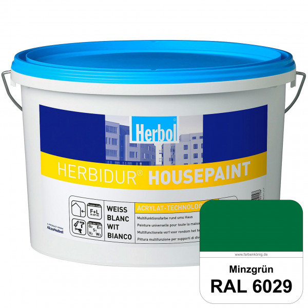 Herbidur Housepaint (RAL 6029 Minzgrün) seidenmatte Reinacrylat-Fassadenfarbe